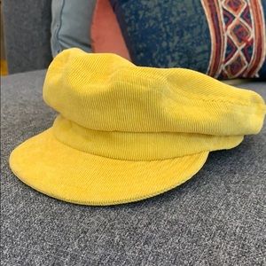 Yellow corduroy brixton hat